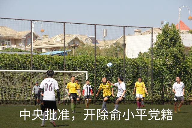 中央批准，开除俞小平党籍